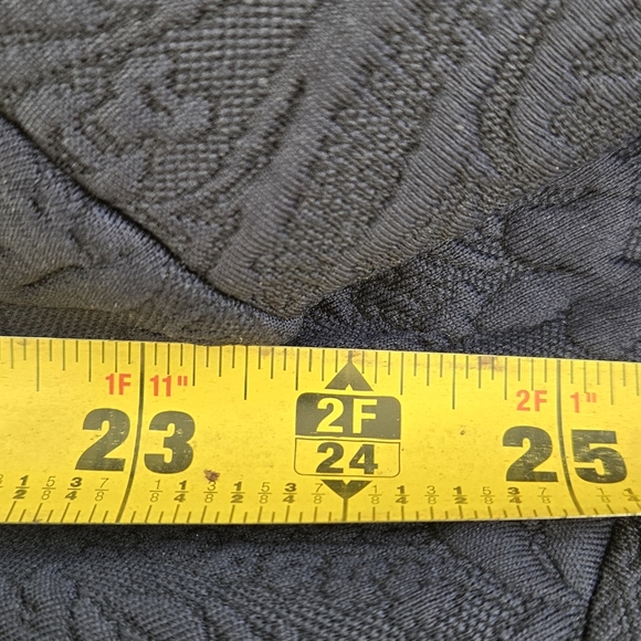 Chico's Navy open jacket jacquard 33" length dress up or down (Ch2) sz 12 - Picture 8 of 10